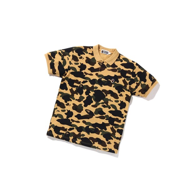 A BATHING APE Bape 1st Camo One Point Kurzes Sleeve Polo Herren Gelb | 04957YNMU