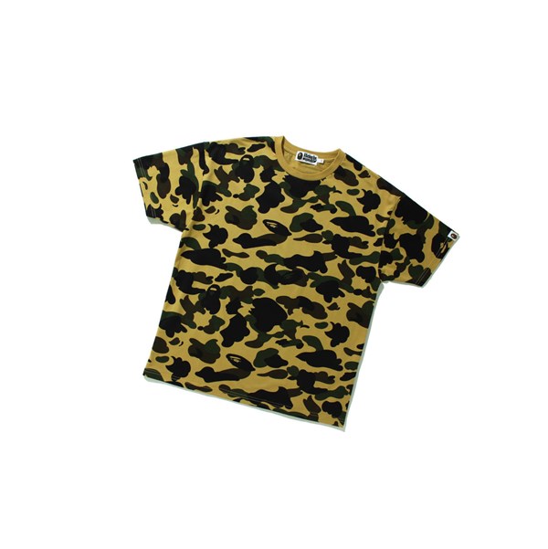 A BATHING APE Bape 1st Camo Oversized Tee Kurzes Sleeve T-shirts Damen Gelb | 52390CKYW