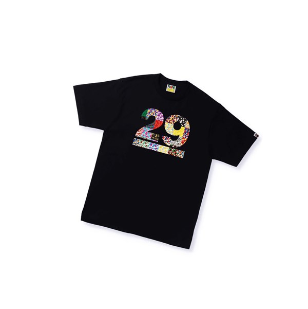 A BATHING APE Bape A Bathing Ape 29th Anniversary Tee Kurzes Sleeve T-shirts Herren Schwarz | 25104WOVI