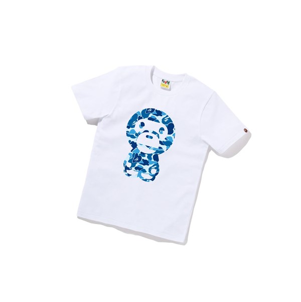 A BATHING APE Bape Abc Camo Big Baby Milo Tee Kurzes Sleeve T-shirts Damen Weiß | 14587ODJX