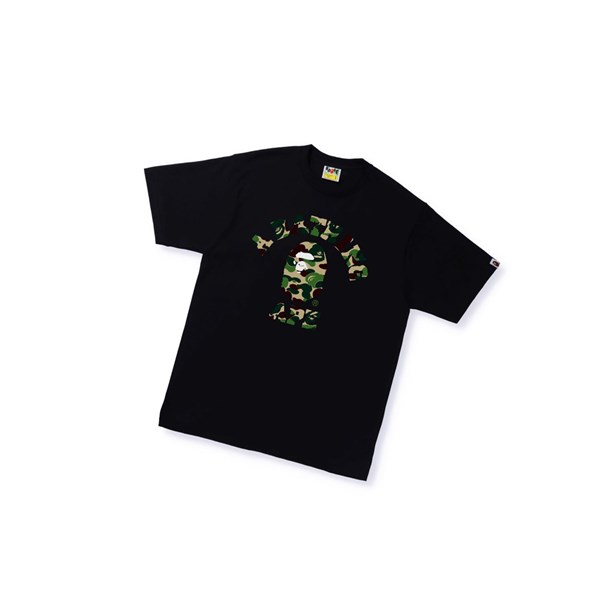 A BATHING APE Bape Abc Camo College Tee Kurzes Sleeve T-shirts Herren Schwarz | 96253BWNL