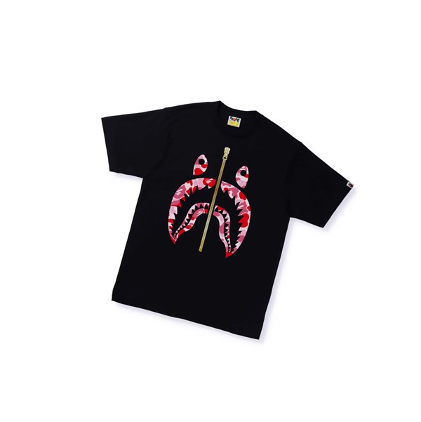 A BATHING APE Bape Abc Camo Shark Tee Kurzes Sleeve T-shirts Herren Schwarz | 09615NPIG