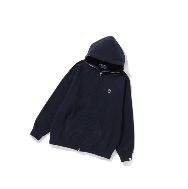 A BATHING APE Bape Crystal By Bathing Overdyed Oversized Full Zip Hoodie Damen Navy Blau | 84356AQHR