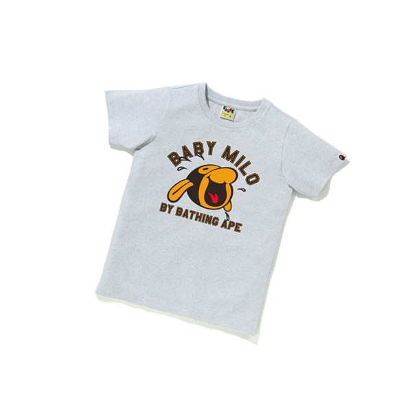 A BATHING APE Bape Klassische Baby Milo Tee #1 Kurzes Sleeve T-shirts Damen Grau | 36892ZMJE