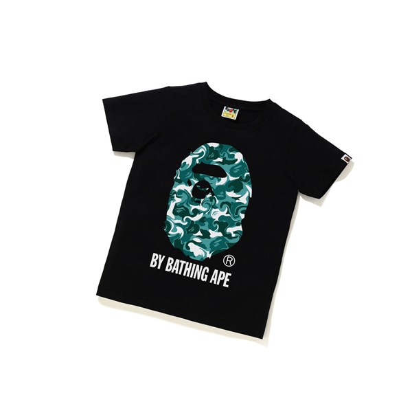 A BATHING APE Bape Marble Camo Tee Kurzes Sleeve T-shirts Damen Schwarz | 27846FYGC