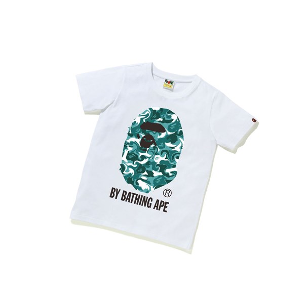 A BATHING APE Bape Marble Camo Tee Kurzes Sleeve T-shirts Damen Weiß | 86529RAHV