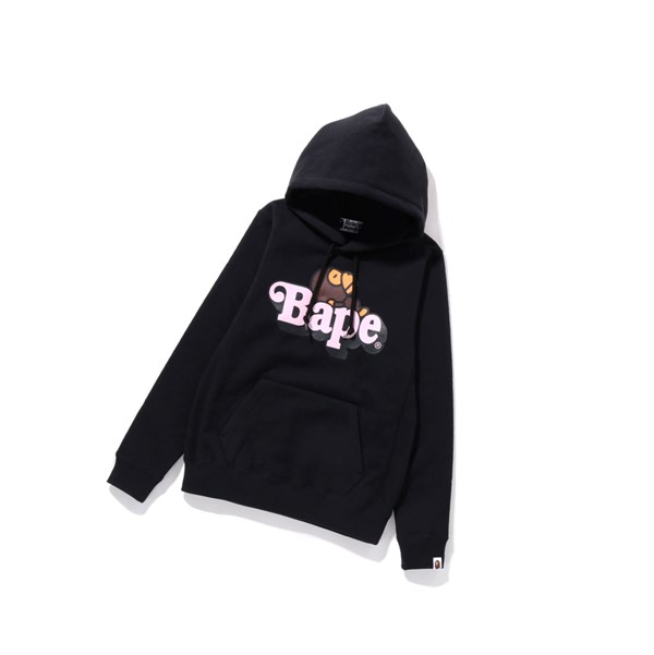 A BATHING APE Bape Milo On Bape Pullover Hoodie Damen Schwarz | 98504PVXS