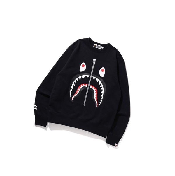 A BATHING APE Bape Shark Crewneck Sweatshirts Herren Schwarz | 03162QAVE