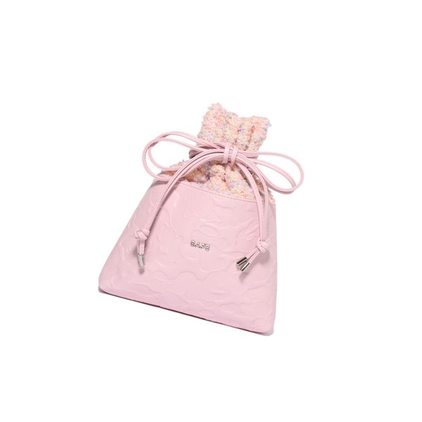 A BATHING APE Bape Solid Camo Drawstring Rucksäcke Damen Rosa | 04123QLDX