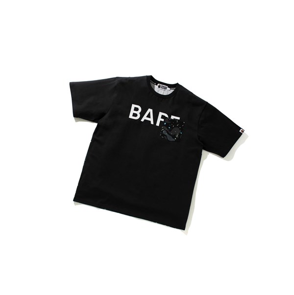 A BATHING APE Bape Space Camo Relaxed Fit Pocket Tee Kurzes Sleeve T-shirts Herren Schwarz | 51349WXFR