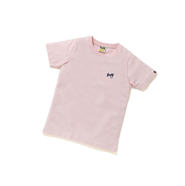 A BATHING APE Bape Sta Logo One Point Tee Kurzes Sleeve T-shirts Damen Rosa | 20459PTZJ