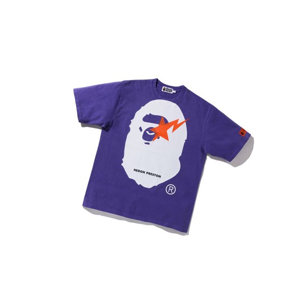 A BATHING APE Bape X Heron Preston Relaxed Tee Kurzes Sleeve T-shirts Herren Lila | 31547RFSQ