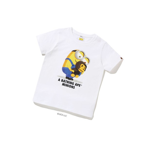 A BATHING APE Bape X Minions Tee08 Kurzes Sleeve T-shirts Damen Weiß | 48310ANZX