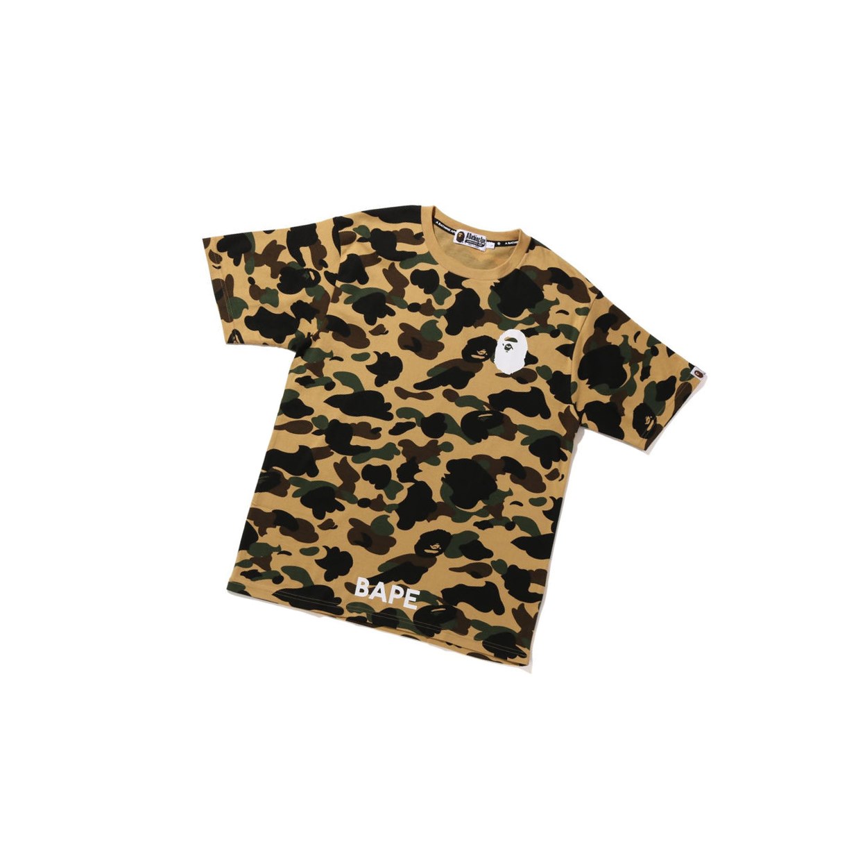 A BATHING APE Bape 1st Camo Bathing Ape Tee Kurzes Sleeve T-shirts Herren Gelb | 54382FWCN