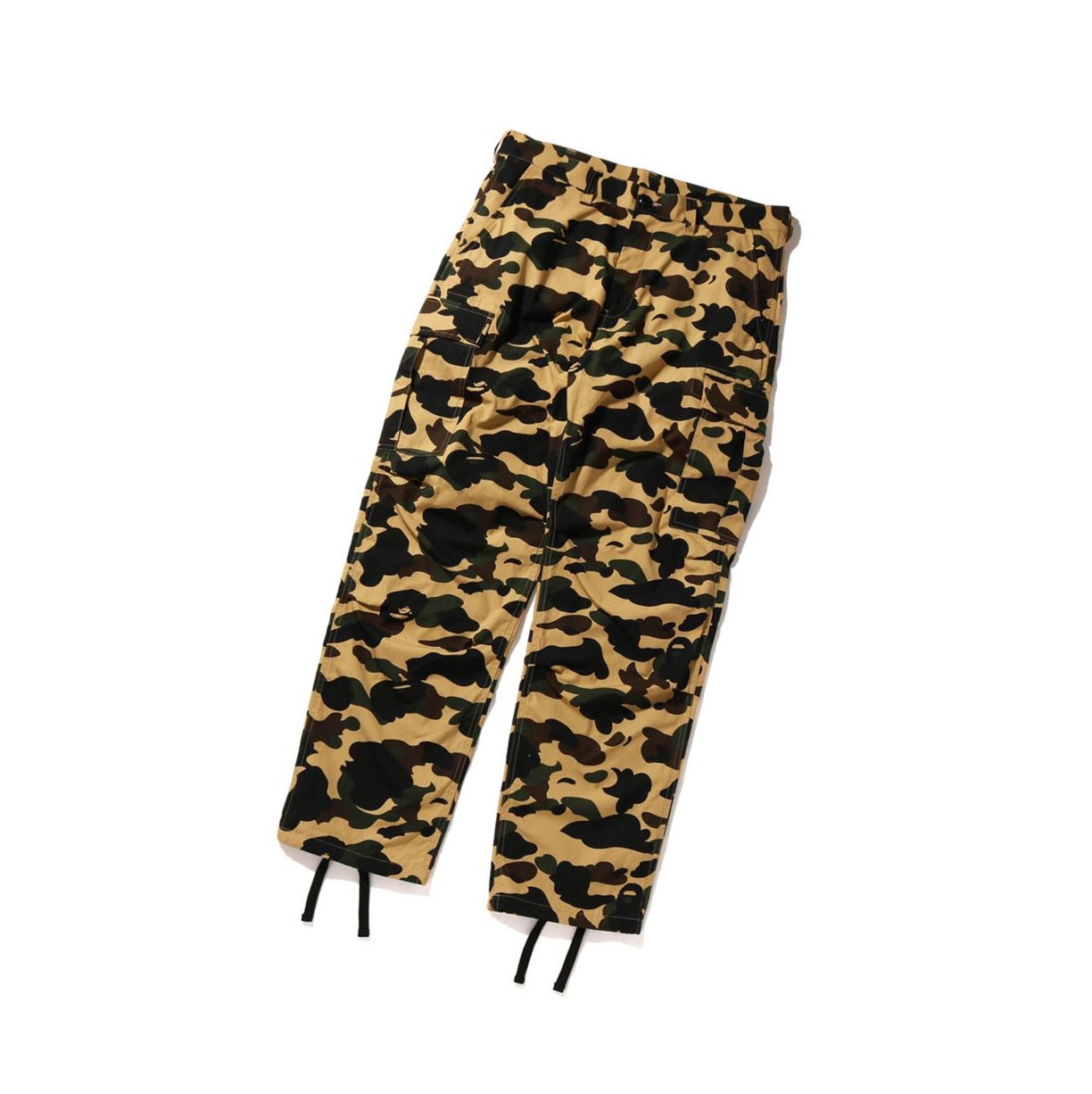 A BATHING APE Bape 1st Camo Cargo Long Hose Herren Gelb | 93465NXWC