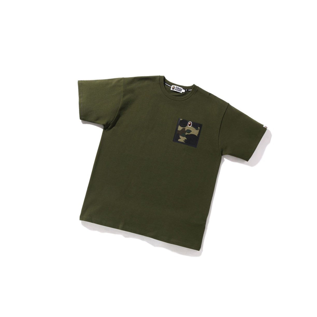 A BATHING APE Bape 1st Camo Pocket Tee Kurzes Sleeve T-shirts Herren Grün | 37160UIPR