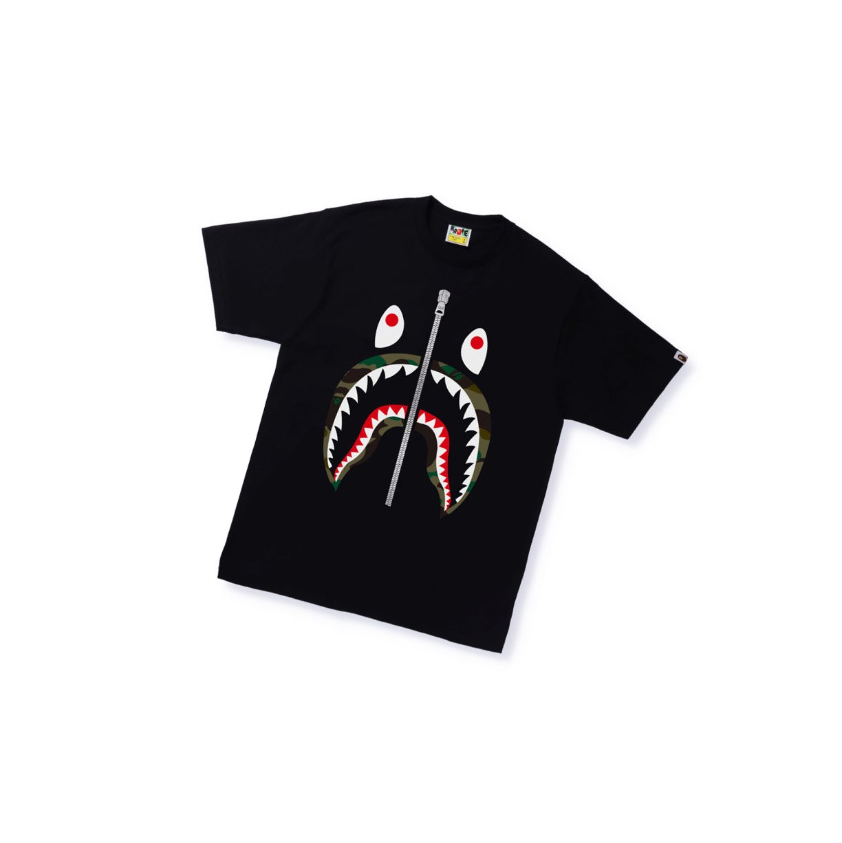 A BATHING APE Bape 1st Camo Shark Tee Kurzes Sleeve T-shirts Herren Schwarz | 29150SFAL