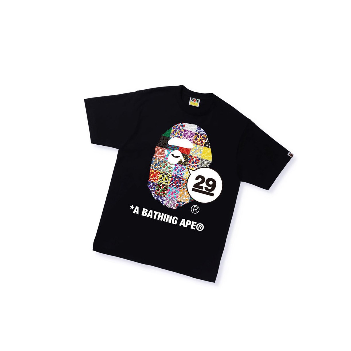 A BATHING APE Bape A Bathing Ape 29th Anniversary Ape Head Tee Kurzes Sleeve T-shirts Herren Schwarz | 61208KLHI