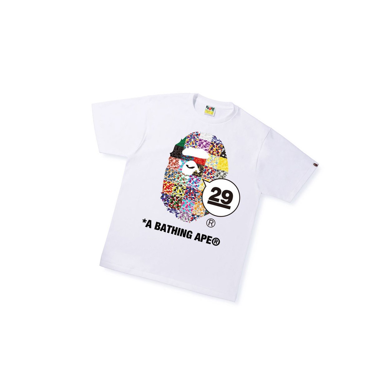 A BATHING APE Bape A Bathing Ape 29th Anniversary Ape Head Tee Kurzes Sleeve T-shirts Herren Weiß | 61538TQIV