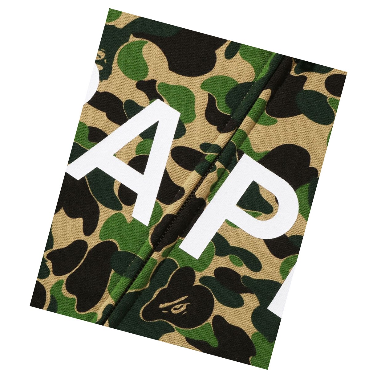 A BATHING APE Bape Abc Camo Bape Full Zip Hoodie Damen Grün | 07381IQMO