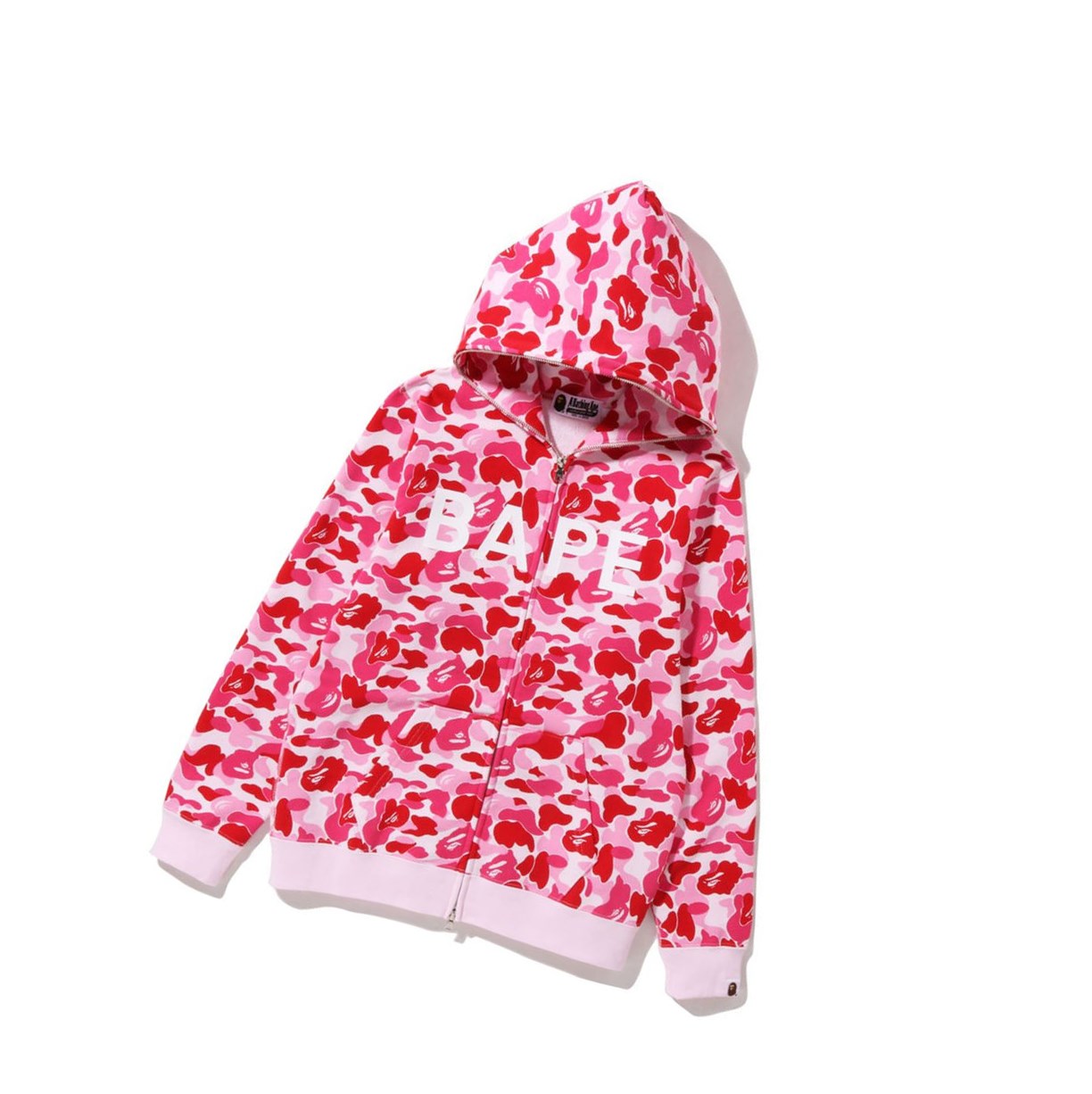 A BATHING APE Bape Abc Camo Bape Full Zip Hoodie Damen Rosa | 90528SYXK