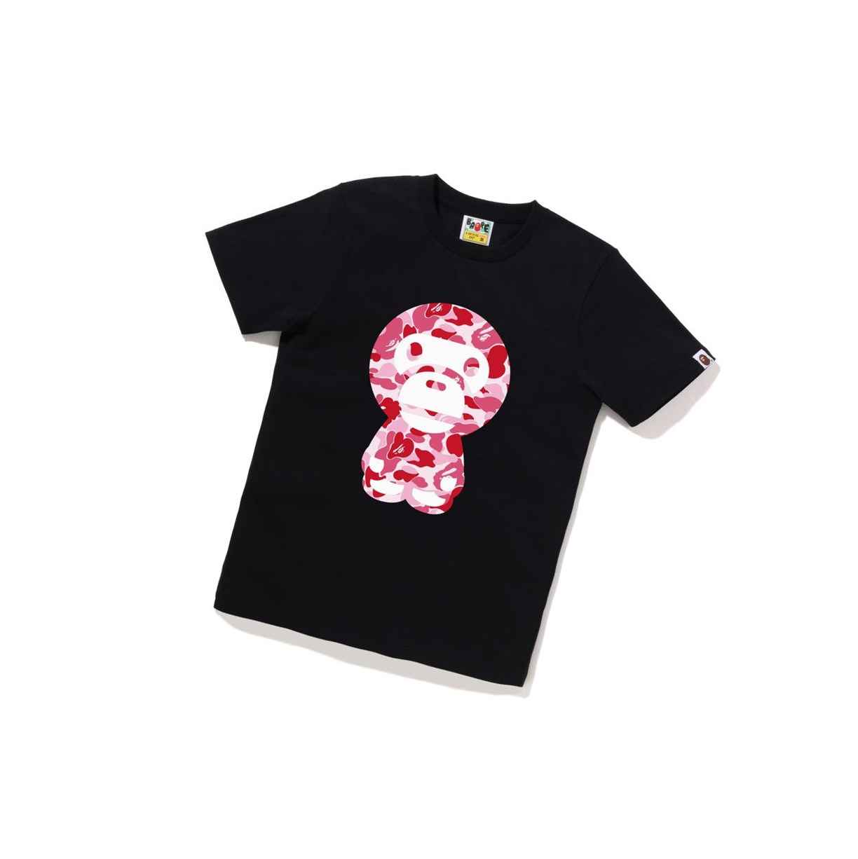 A BATHING APE Bape Abc Camo Big Baby Milo Tee Kurzes Sleeve T-shirts Damen Schwarz | 54820HNYZ