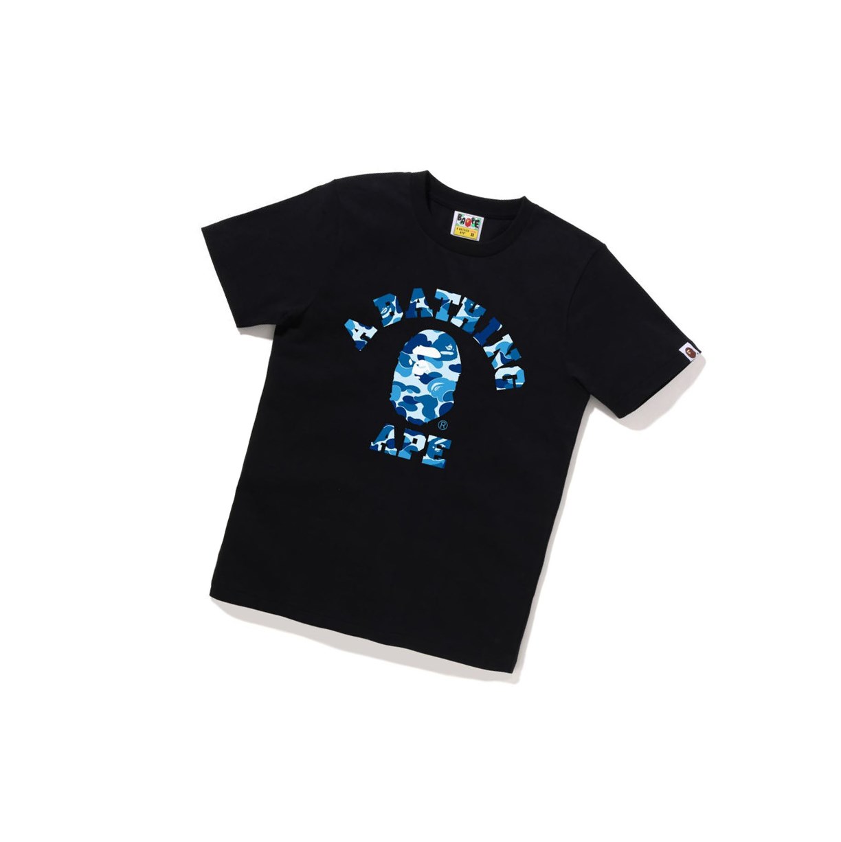 A BATHING APE Bape Abc Camo College Tee Kurzes Sleeve T-shirts Damen Schwarz | 95436DPWB