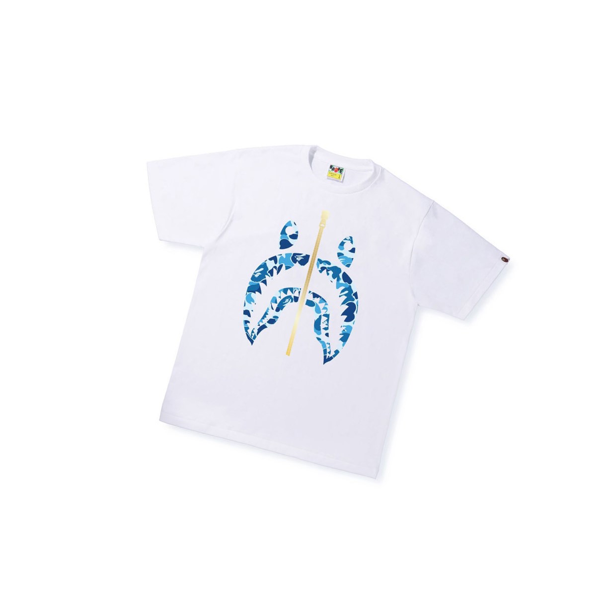 A BATHING APE Bape Abc Camo Shark Tee Kurzes Sleeve T-shirts Herren Weiß | 27859NRQI