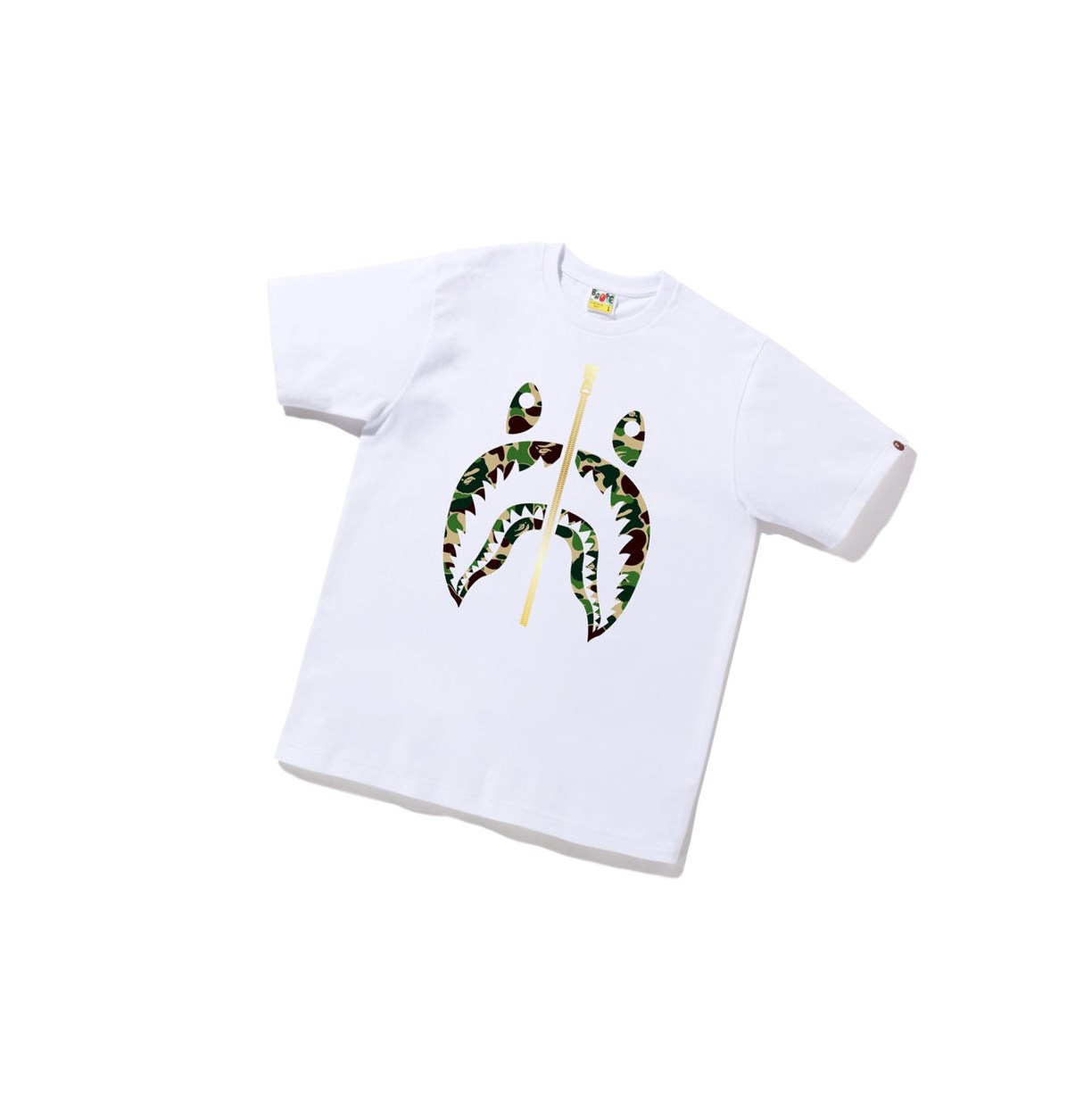 A BATHING APE Bape Abc Camo Shark Tee Kurzes Sleeve T-shirts Herren Weiß | 82974KRJA