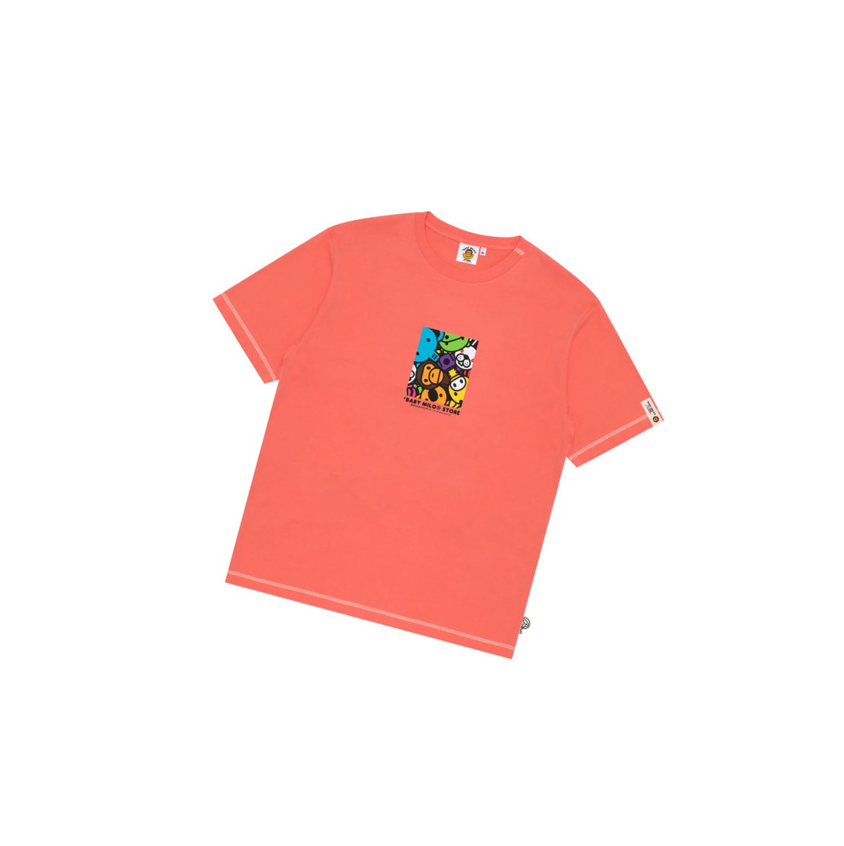 A BATHING APE Bape Baby Milo Box Logo Print Tee Kurzes Sleeve T-shirts Herren Rosa | 76153LGKZ