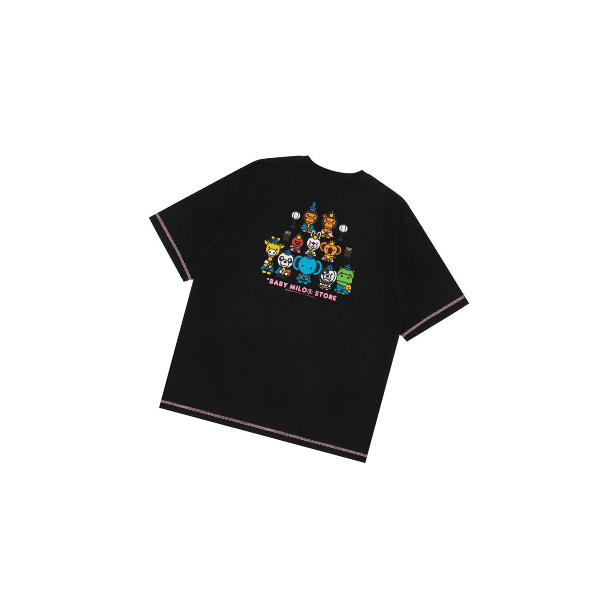 A BATHING APE Bape Baby Milo Boxy Fit Tee Kurzes Sleeve T-shirts Damen Schwarz | 08756KPVI