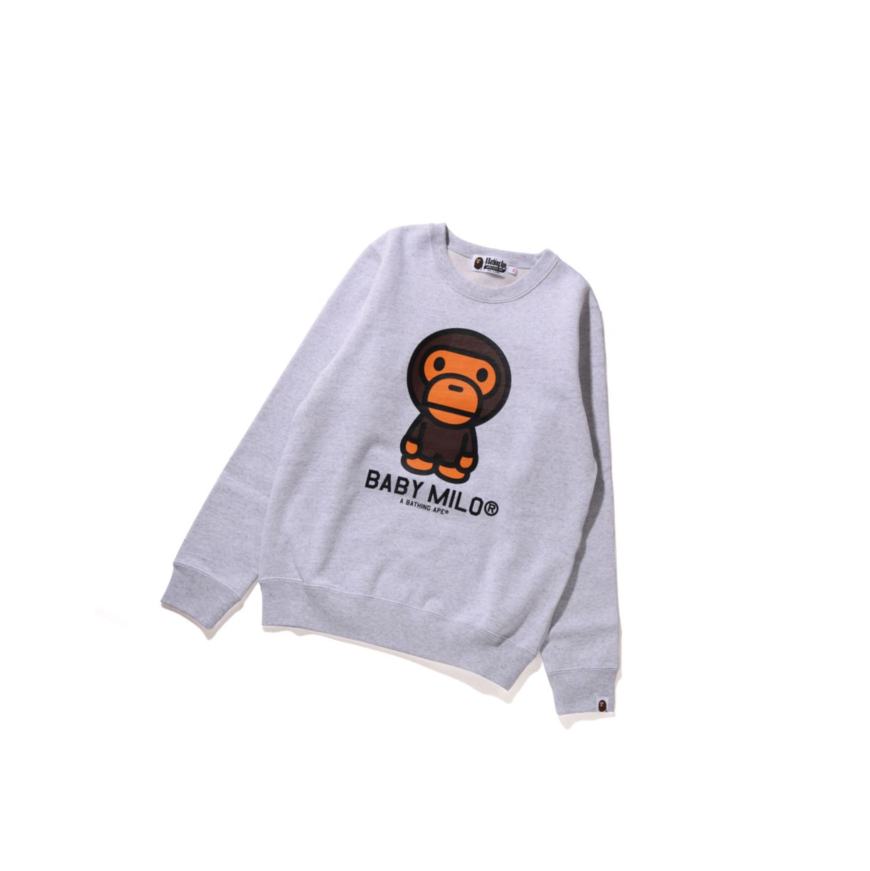 A BATHING APE Bape Baby Milo Crewneck Sweatshirts Damen Grau | 25496QUYK