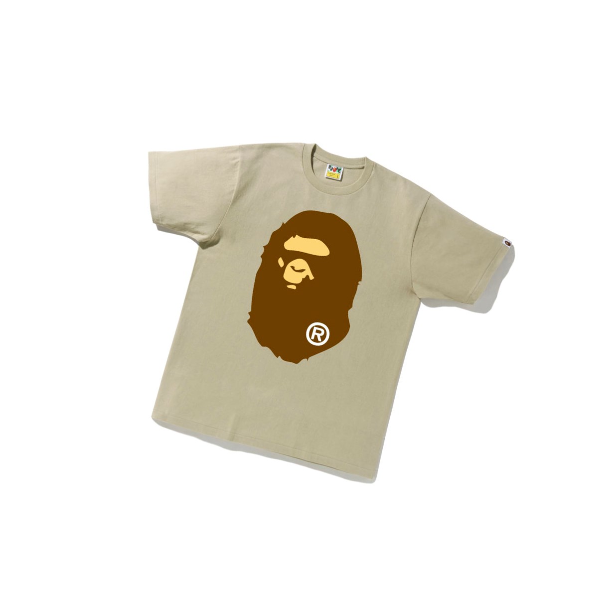 A BATHING APE Bape Big Ape Head Tee Kurzes Sleeve T-shirts Herren Beige | 63492CGHE