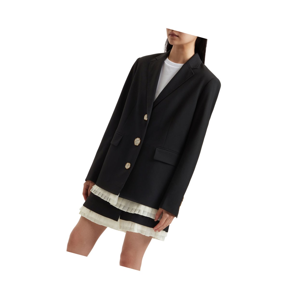 A BATHING APE Bape Buttoned Blazer Blazer Damen Schwarz | 12063ITBX