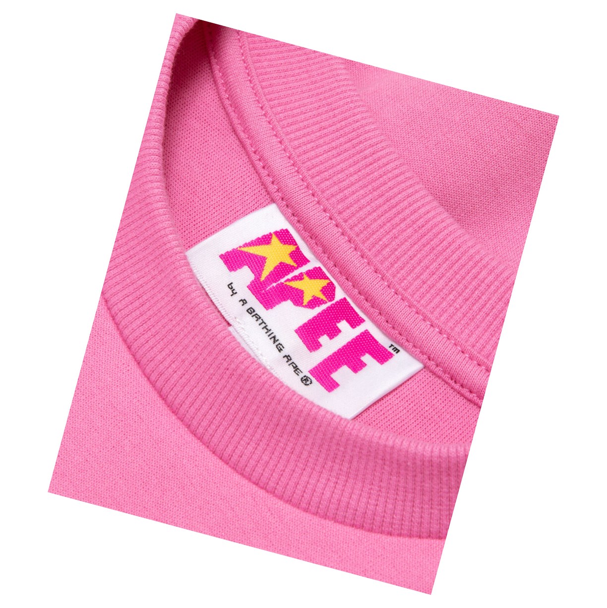 A BATHING APE Bape Cropped Logo Sweatshirts Damen Rosa | 35780EOWX