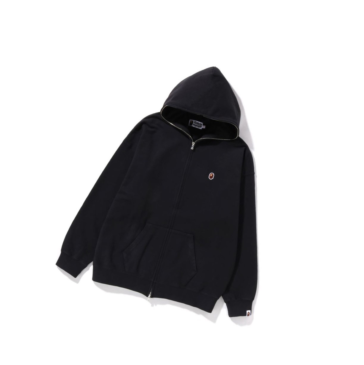 A BATHING APE Bape Crystal By Bathing Overdyed Oversized Full Zip Hoodie Damen Schwarz | 36017OPMN