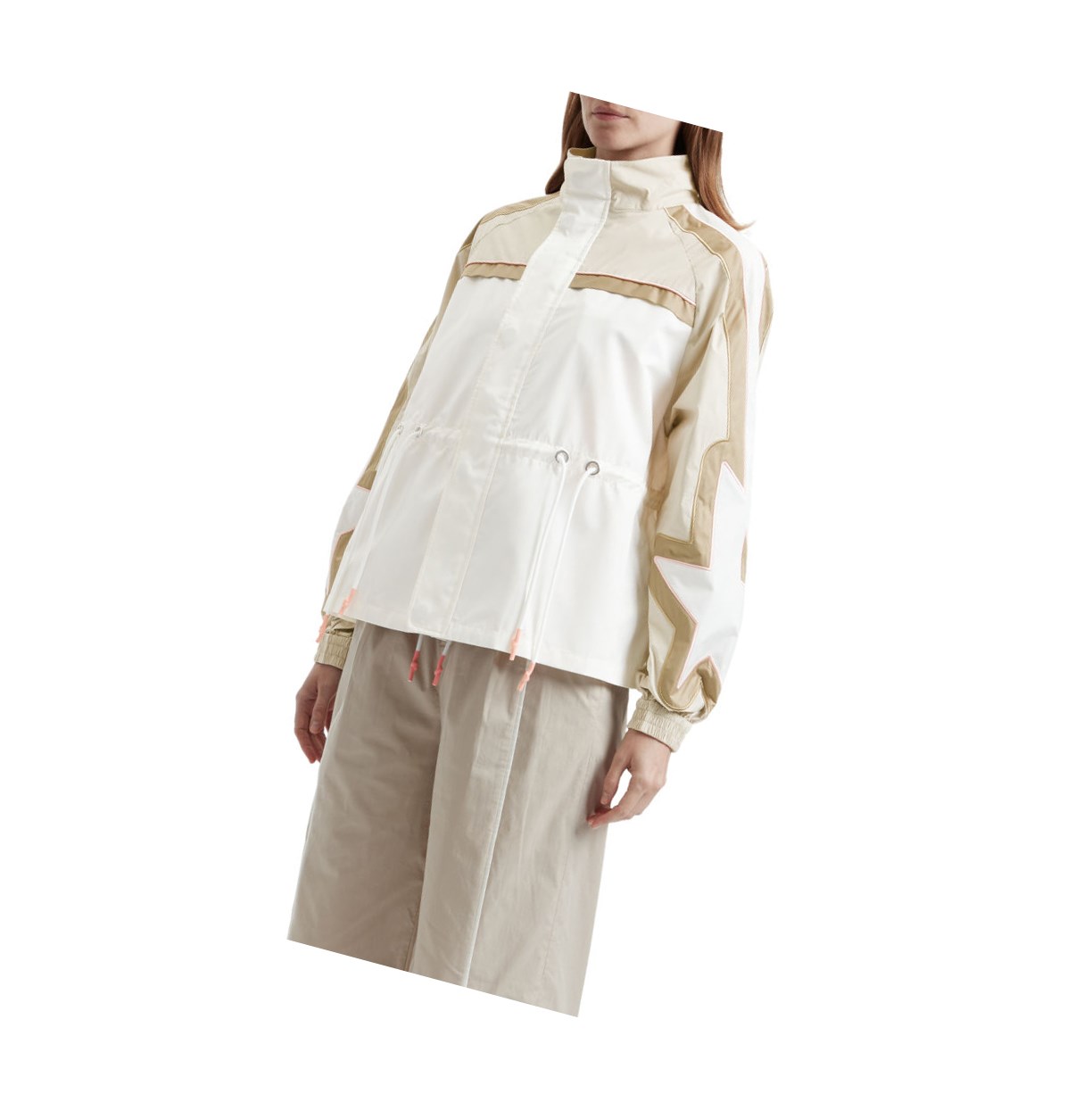 A BATHING APE Bape Drawstring Jacke Damen Beige | 97850HRVT