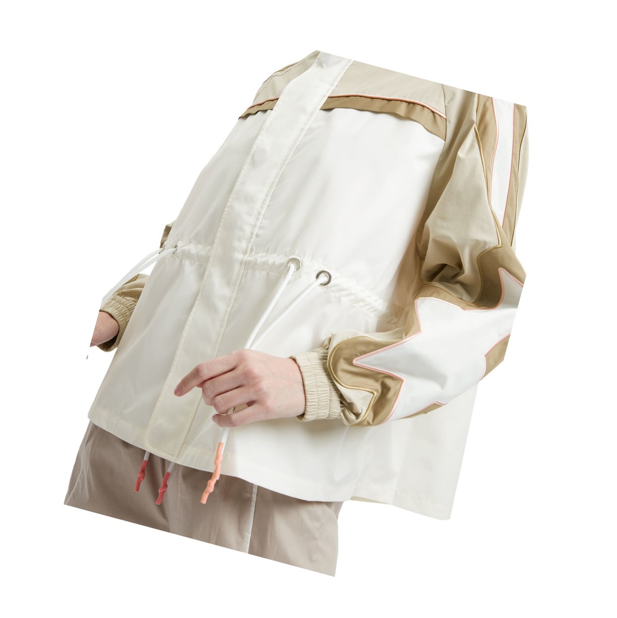 A BATHING APE Bape Drawstring Jacke Damen Beige | 97850HRVT