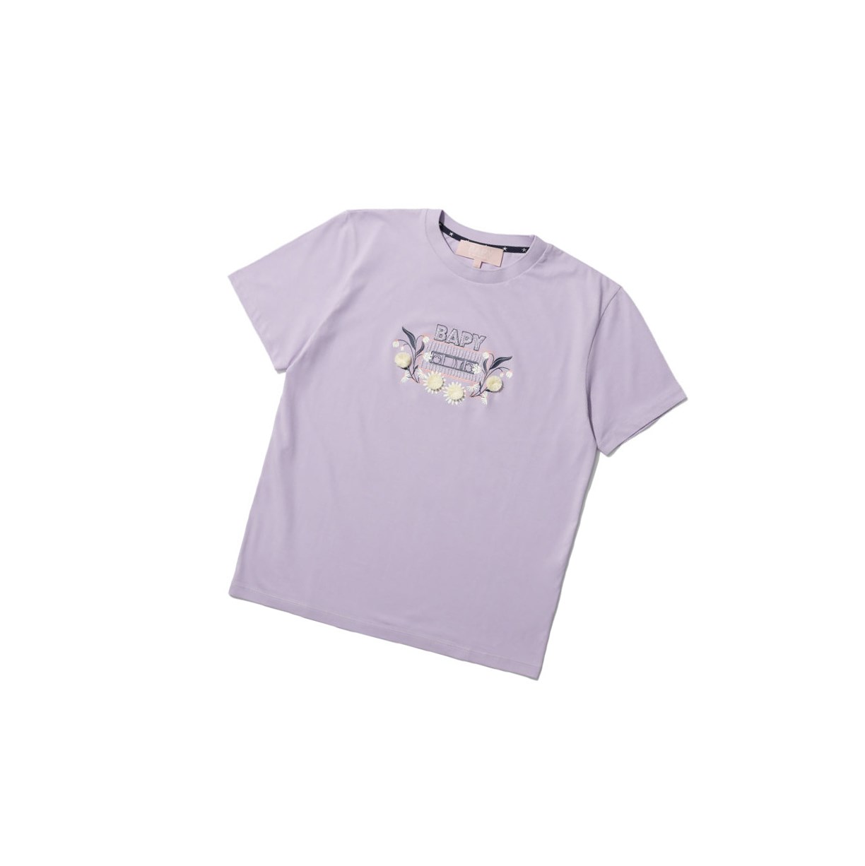 A BATHING APE Bape Embellished Tee Kurzes Sleeve T-shirts Damen Pastel Lilac | 54283BHQC