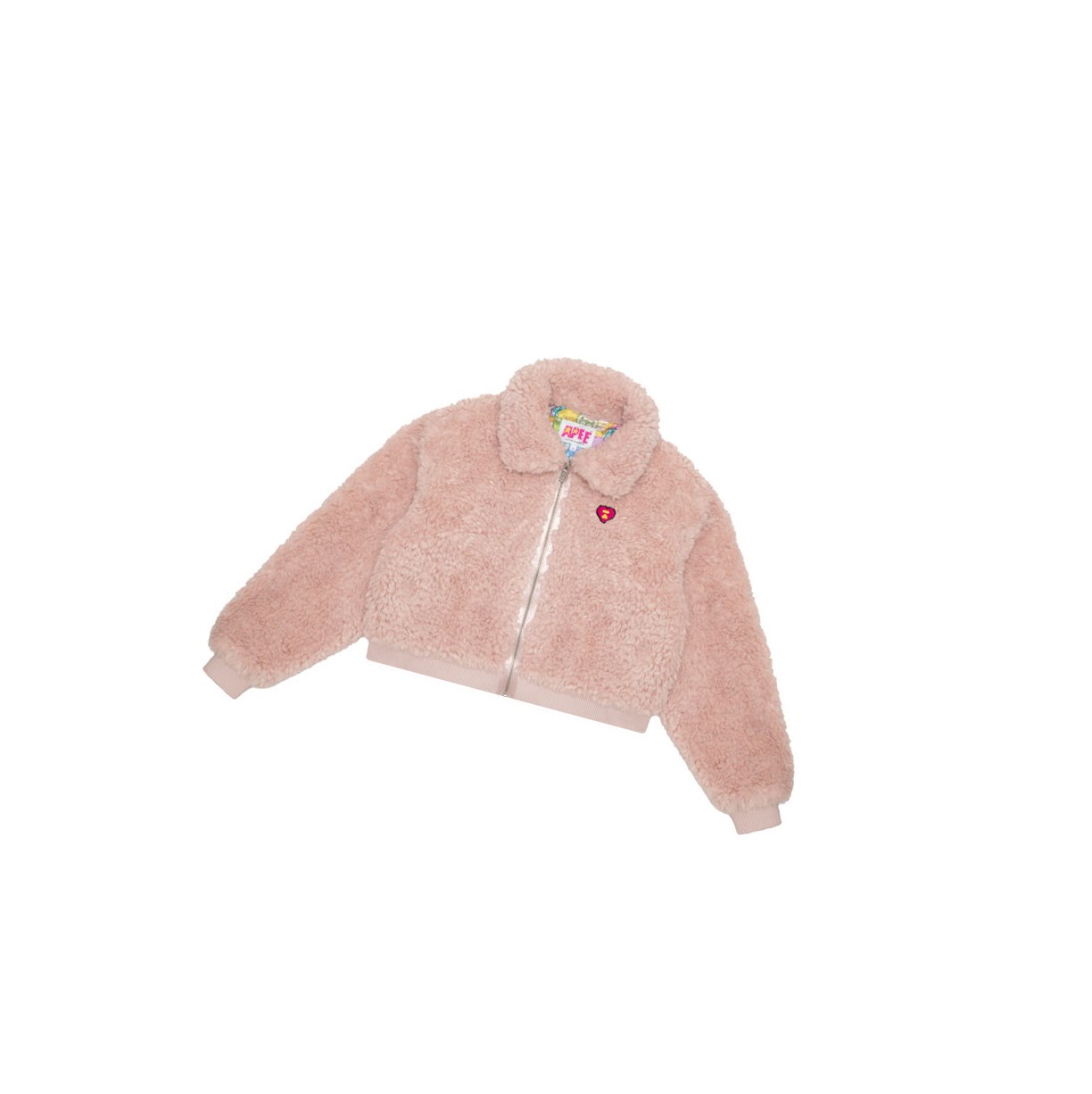 A BATHING APE Bape Faux Fur Jacke Damen Rosa | 91058VTMZ