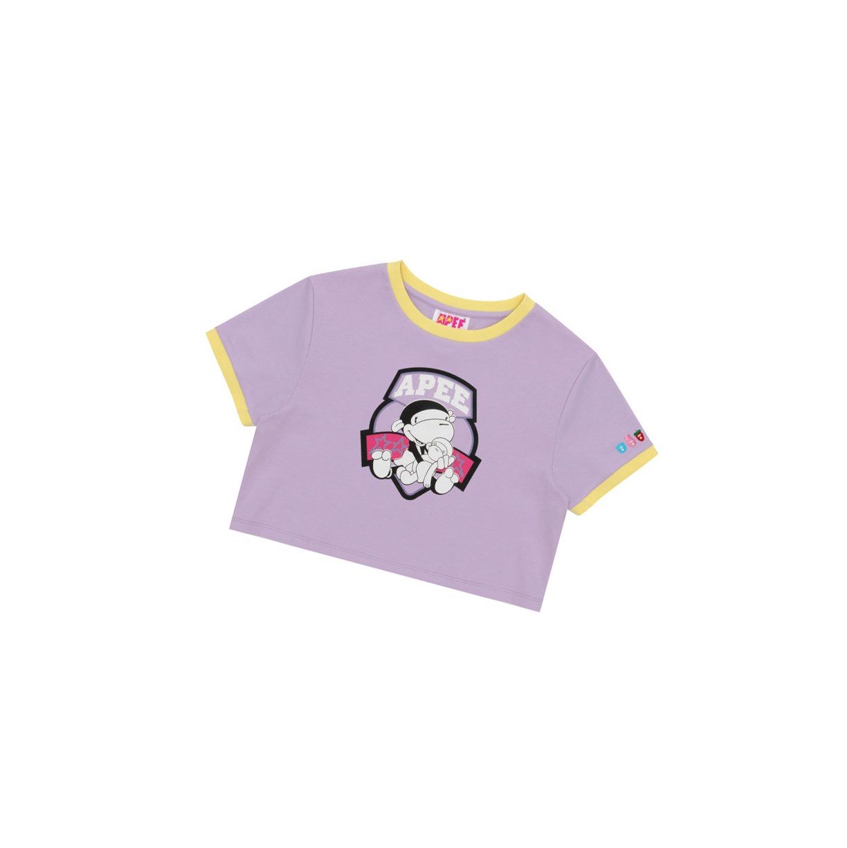 A BATHING APE Bape Graphic Cropped Tee Kurzes Sleeve T-shirts Damen Lila | 26905MUZV