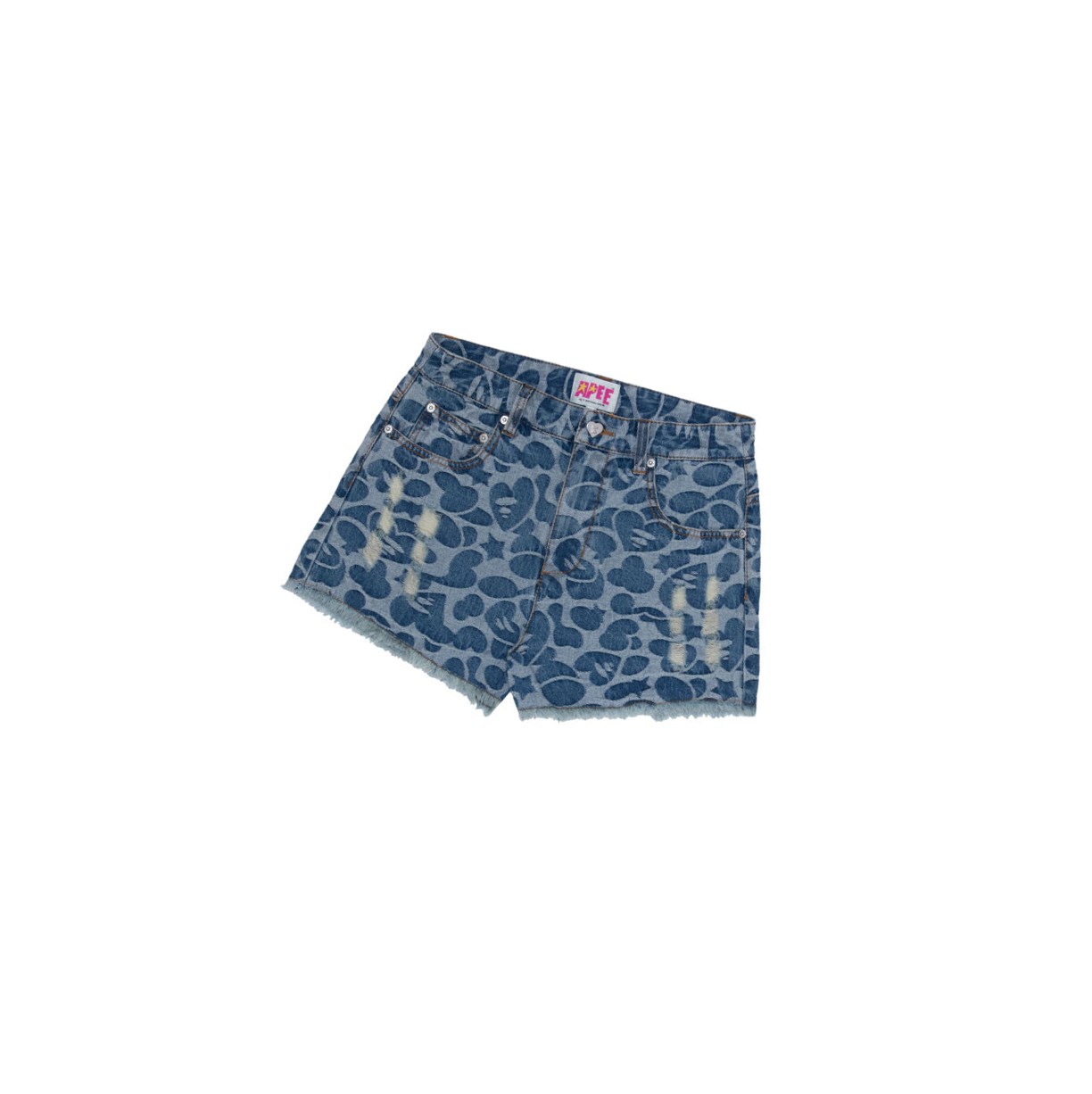 A BATHING APE Bape Graphic Denim Kurze Hose Damen Denim | 84765QUYK