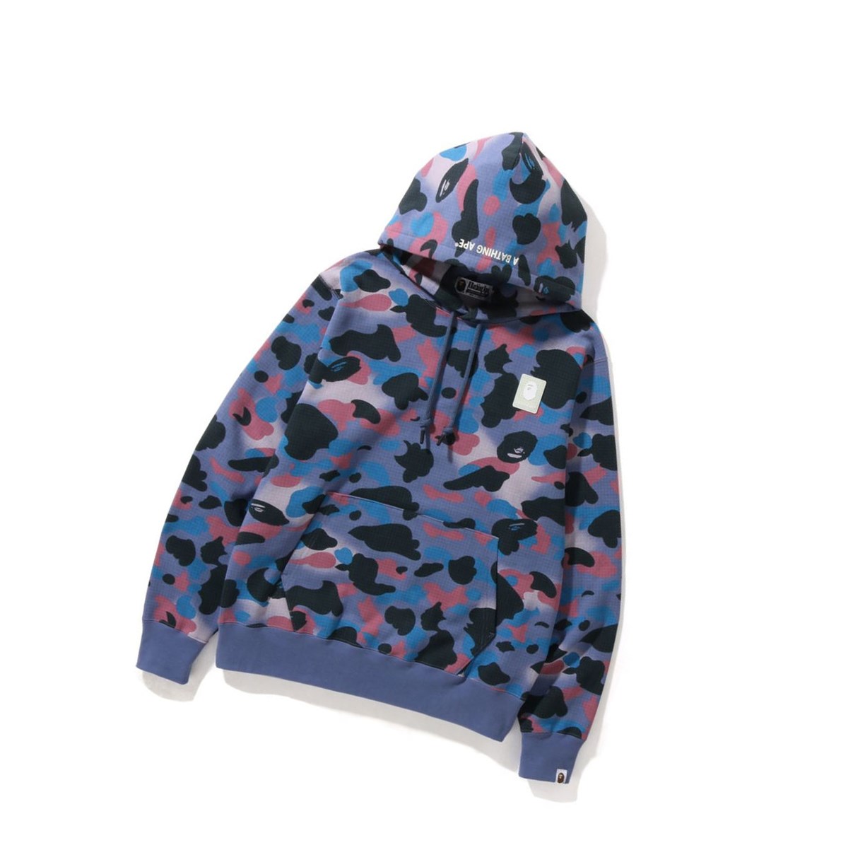 A BATHING APE Bape Grid Camo Pullover Hoodies Herren Lila | 47950PYSL