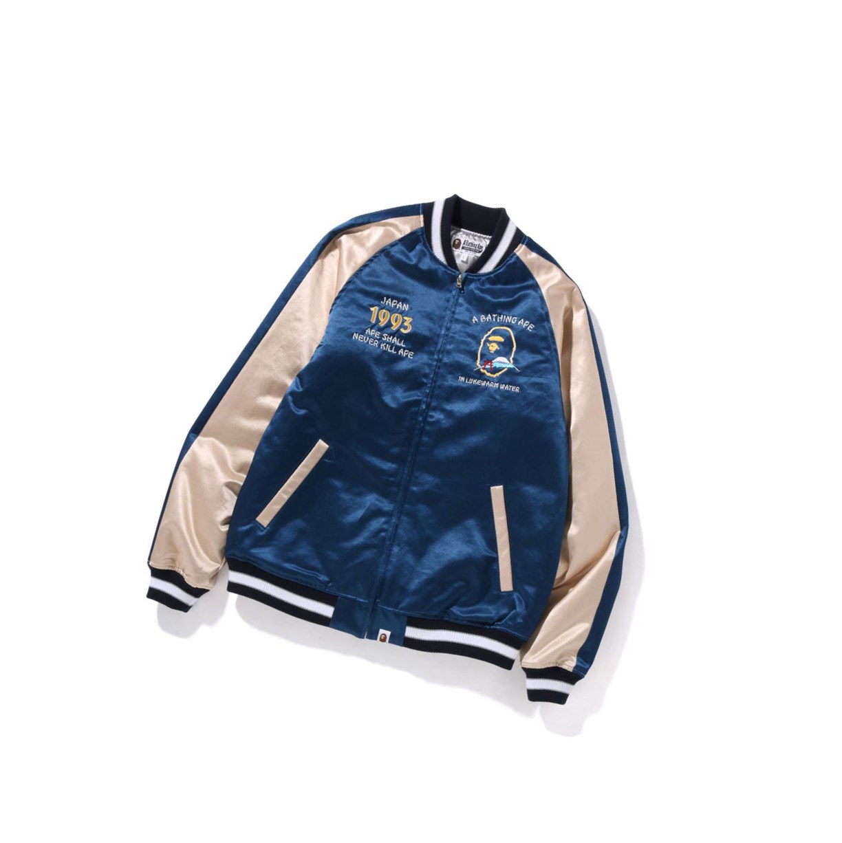 A BATHING APE Bape Japan Souvenir Jacke Herren Navy Blau | 24139JBUD