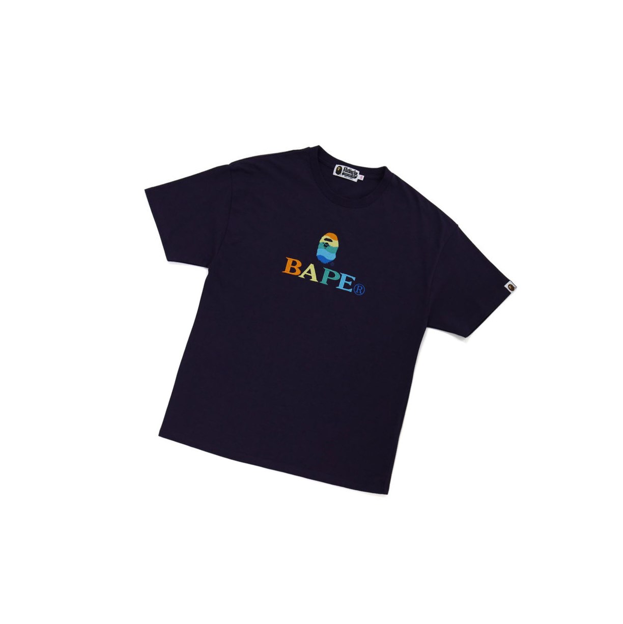 A BATHING APE Bape Logo Embroidery Tee Kurzes Sleeve T-shirts Damen Lila | 41679RTZM