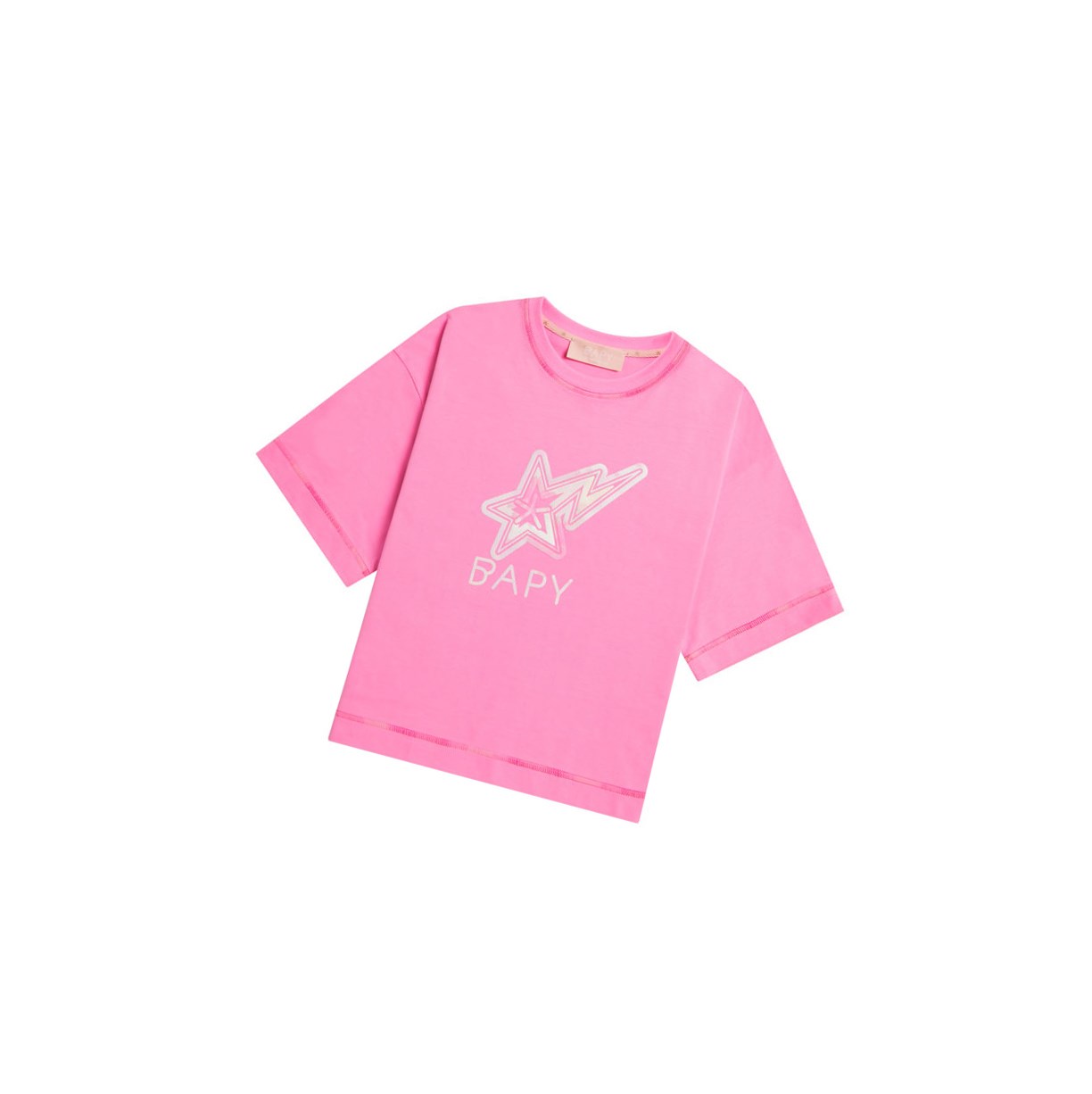 A BATHING APE Bape Logo Print Tee Kurzes Sleeve T-shirts Damen Rosa | 67852YISM