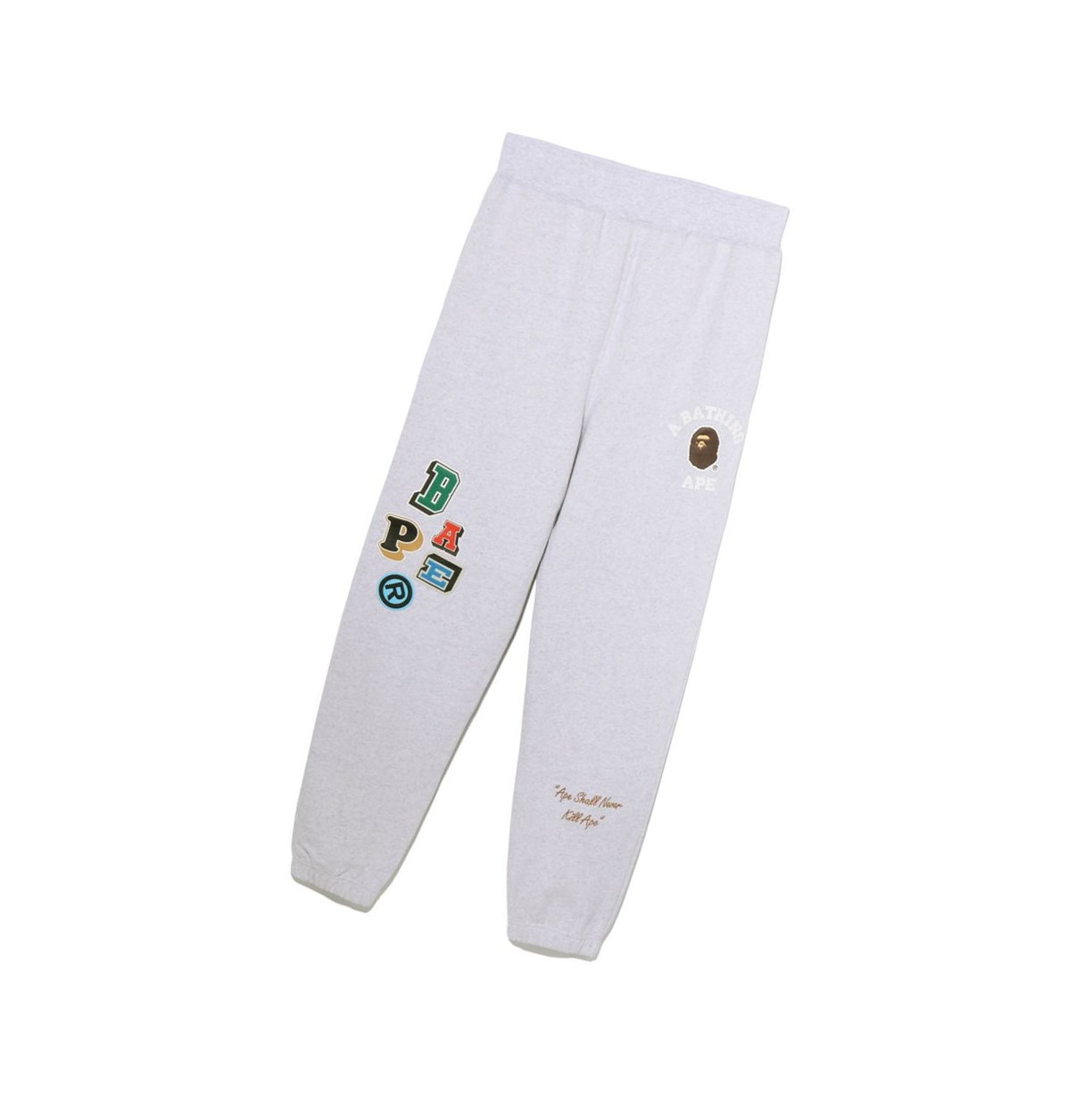 A BATHING APE Bape Multi Fonts Long Hose Herren Grau | 15607IUAH