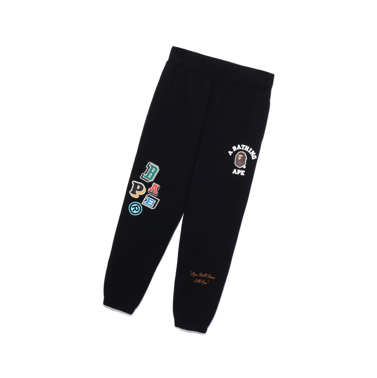 A BATHING APE Bape Multi Fonts Long Hose Herren Schwarz | 32815QYRD