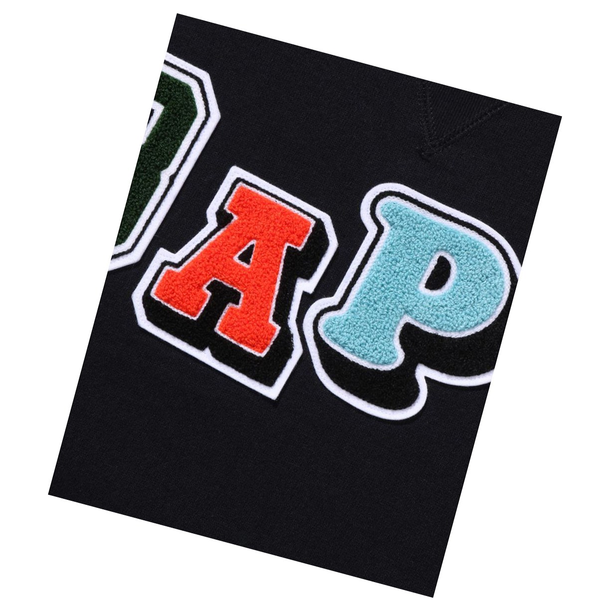 A BATHING APE Bape Multi Fonts Weite Crewneck Sweatshirts Damen Schwarz | 16738CLKZ