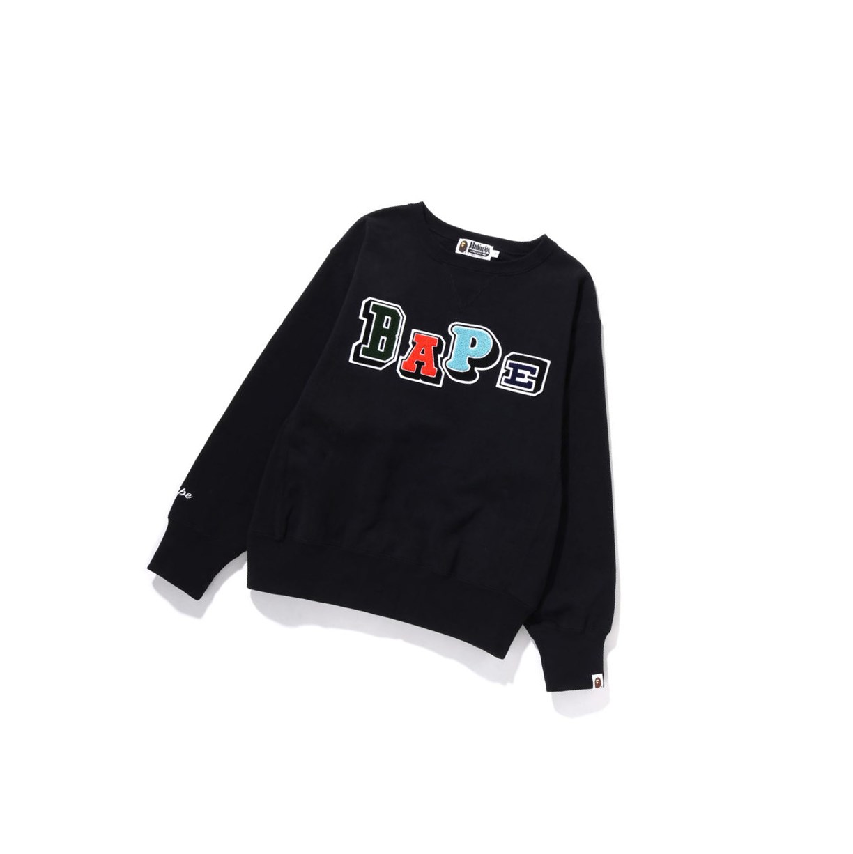 A BATHING APE Bape Multi Fonts Weite Crewneck Sweatshirts Damen Schwarz | 16738CLKZ